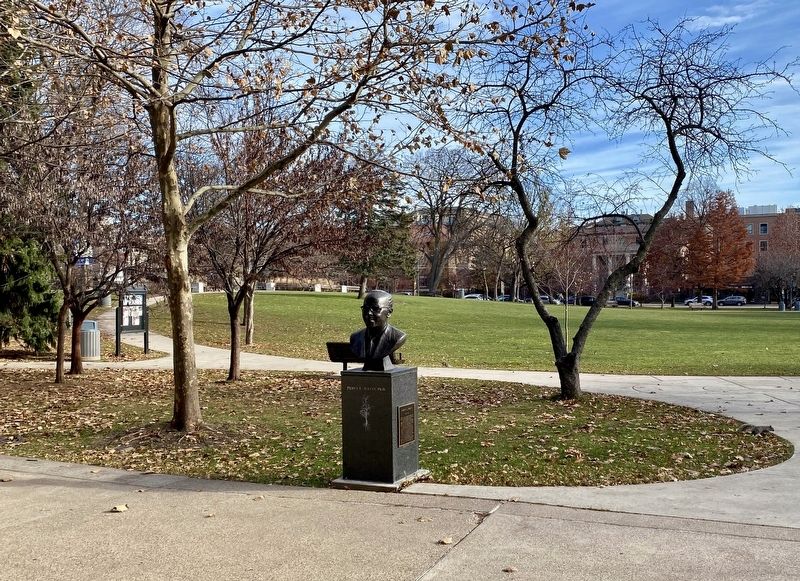 Percy L. Julian Bust and Marker image. Click for full size.