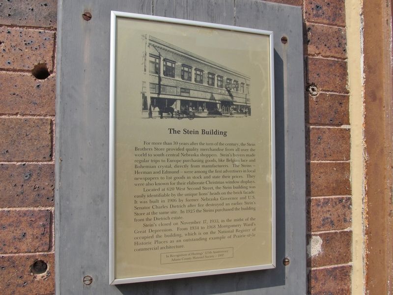 The Stein Building Marker image. Click for full size.