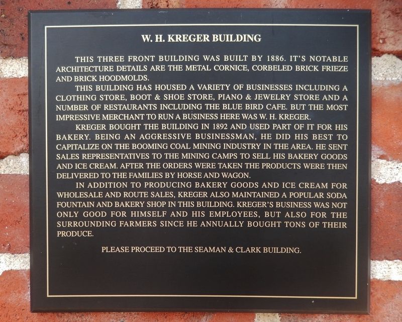 W. H. Kreger Building Marker image. Click for full size.