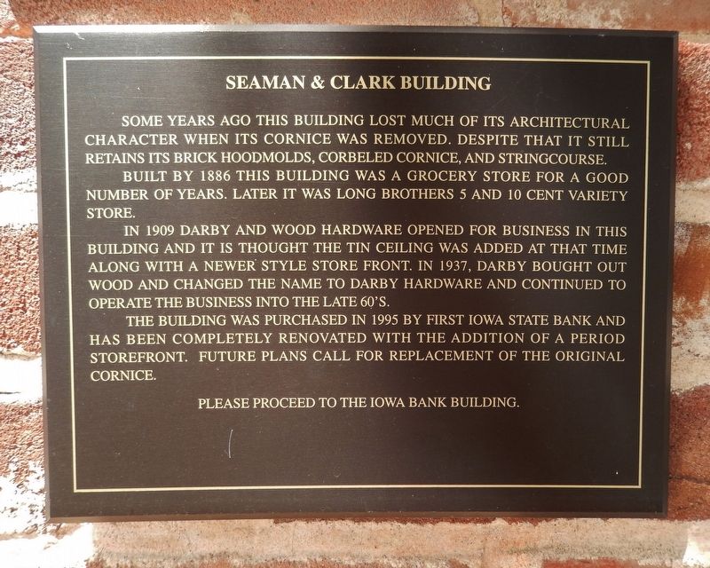 Seaman & Clark Building Marker image. Click for full size.