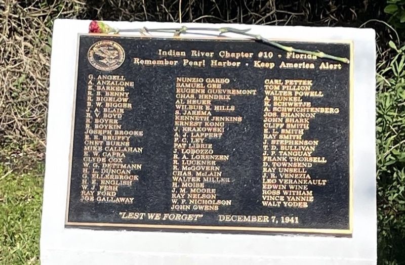 Pearl Harbor Survivors Association Memorial image. Click for full size.