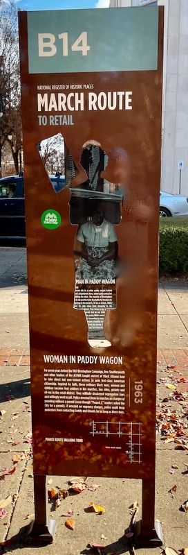 Woman in Paddy Wagon Marker. Click for full size. Woman in Paddy Wagon Marker image. Click for full size.