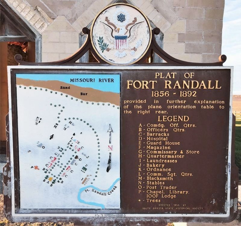 Plat of Fort Randall Map Marker image. Click for full size.