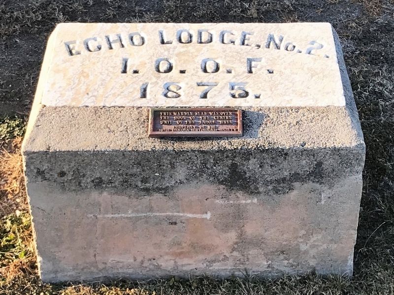 Echo Lodge, No. 2. Marker image. Click for full size.