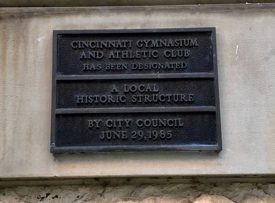 Second Cincinnati Gymnasium and Athletic Club Marker image. Click for full size.