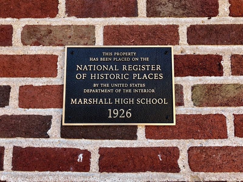 Marshall High School Marker image. Click for more information.