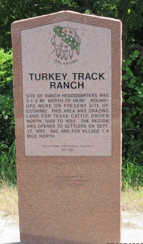 Turkey Track Ranch Marker image. Click for full size.