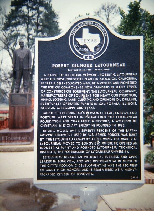 Robert Gilmour LeTourneau Marker image. Click for full size.