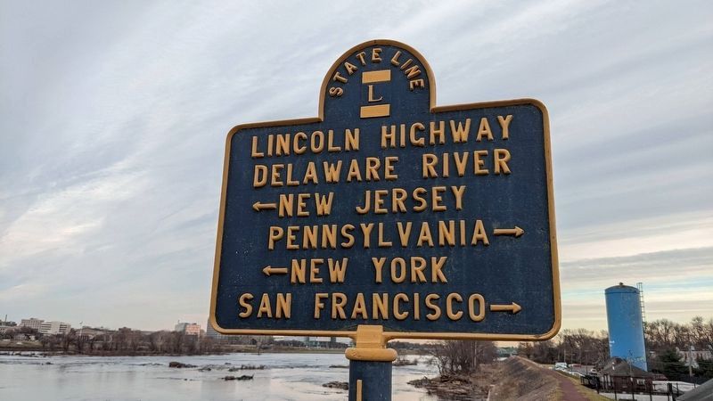 Lincoln Highway Delaware River Marker image. Click for full size.
