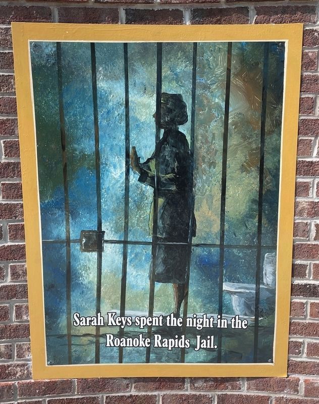 Sarah Keys spent the night in jail. image. Click for full size.