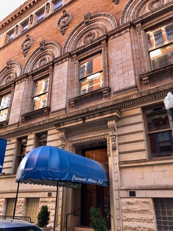 Cincinnati Gymnasium and Athletic Club Marker. Click for full size. Cincinnati Gymnasium and Athletic Club Marker image. Click for full size.