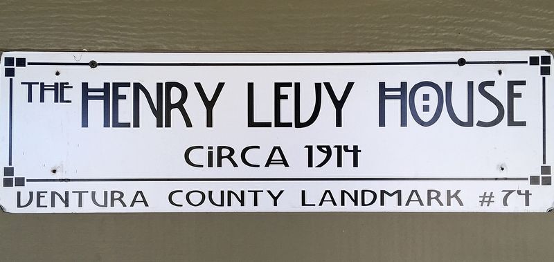 Henry Levy House Marker. Click for full size. Henry Levy House Marker image. Click for full size.