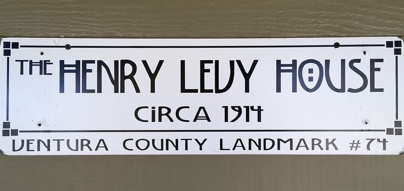 Henry Levy House Marker image. Click for full size.
