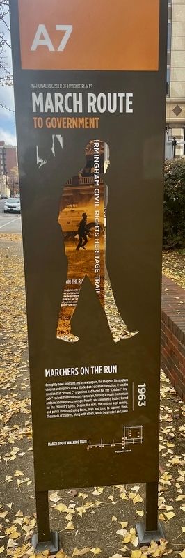 Marchers on the Run Marker. Click for full size. Marchers on the Run Marker image. Click for full size.