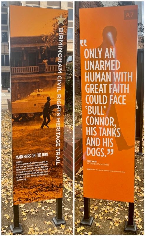 Marchers on the Run paired marker. Click for full size. Marchers on the Run paired marker image. Click for full size.
