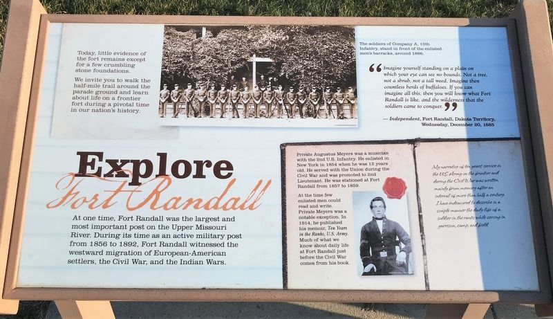 Explore Fort Randall Marker image. Click for full size.