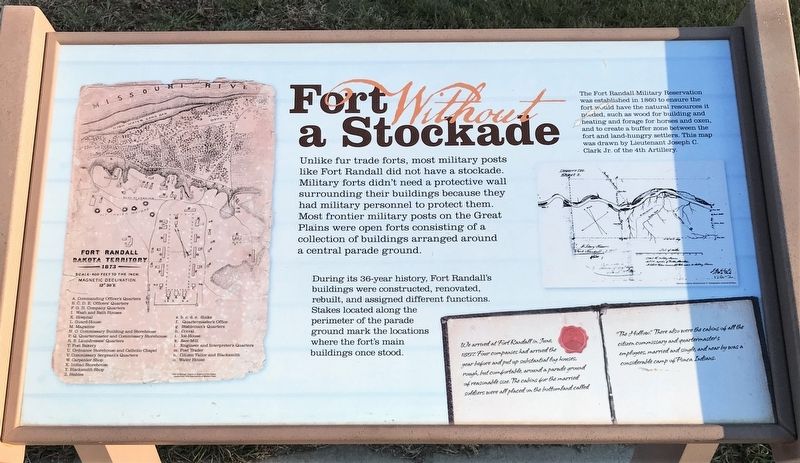 Fort Without a Stockade Marker image. Click for full size.