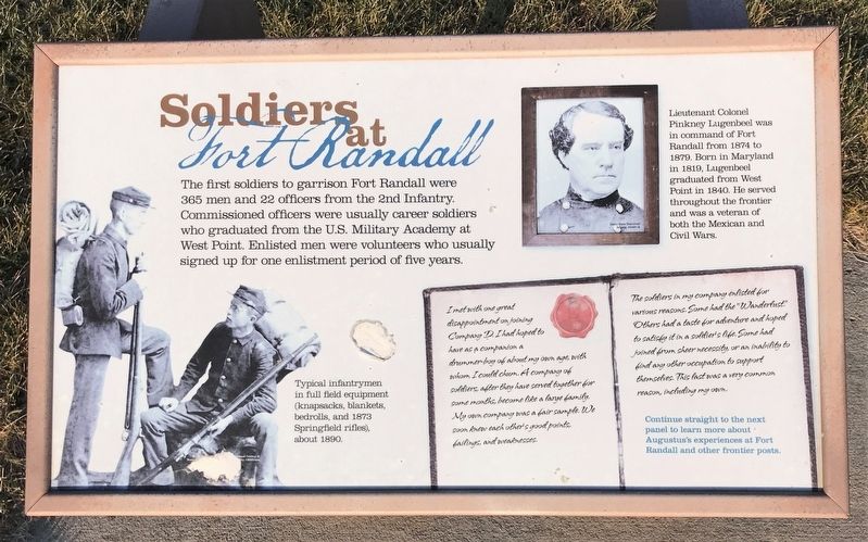 Soldiers at Fort Randall Marker image. Click for full size.