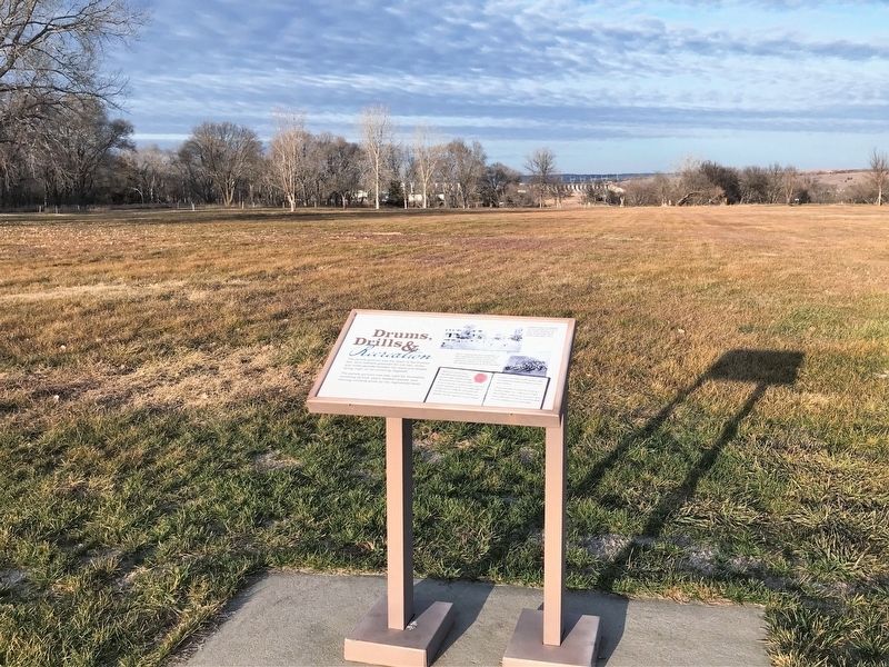 Drums, Drills & Recreation Marker, from the south image. Click for full size.