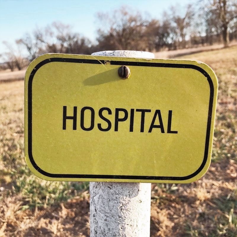 Hospital Building Stake image. Click for full size.