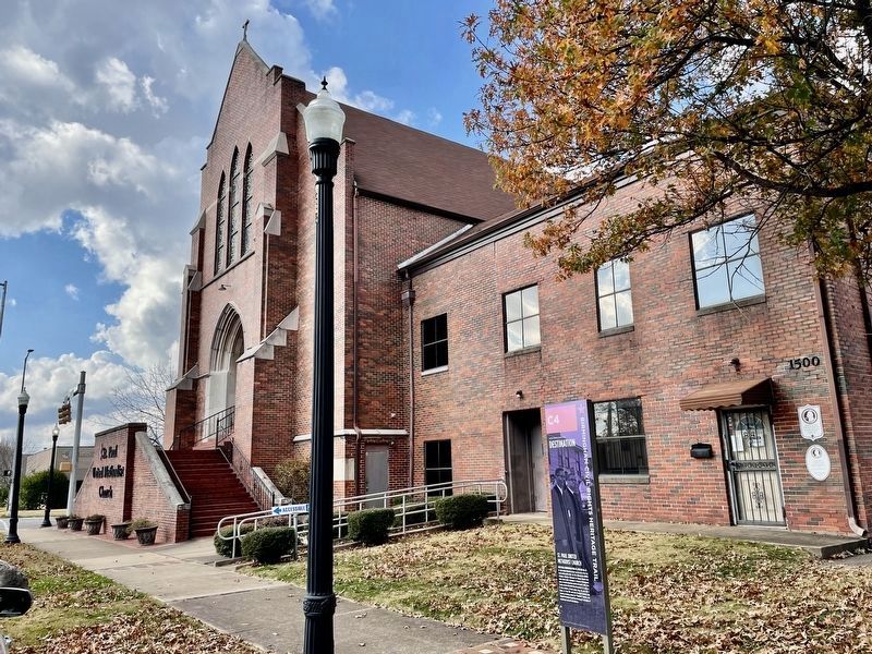 St. Paul United Methodist Church & Marker image. Click for full size.