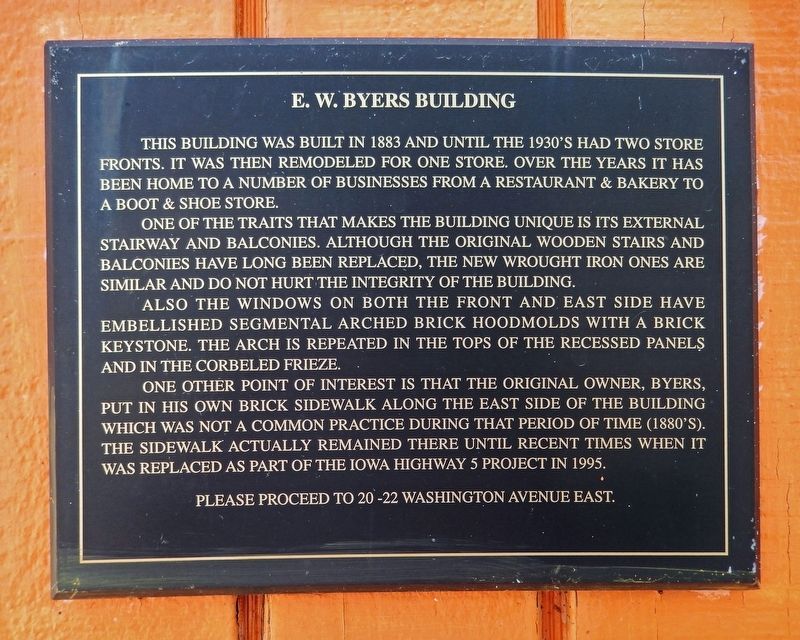E. W. Byers Building Marker image. Click for full size.
