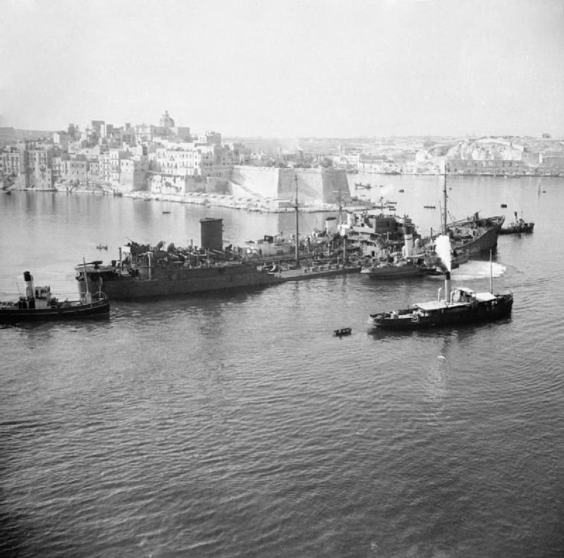 <i>SS Ohio</i> entering Malta's Grand Harbour image. Click for full size.