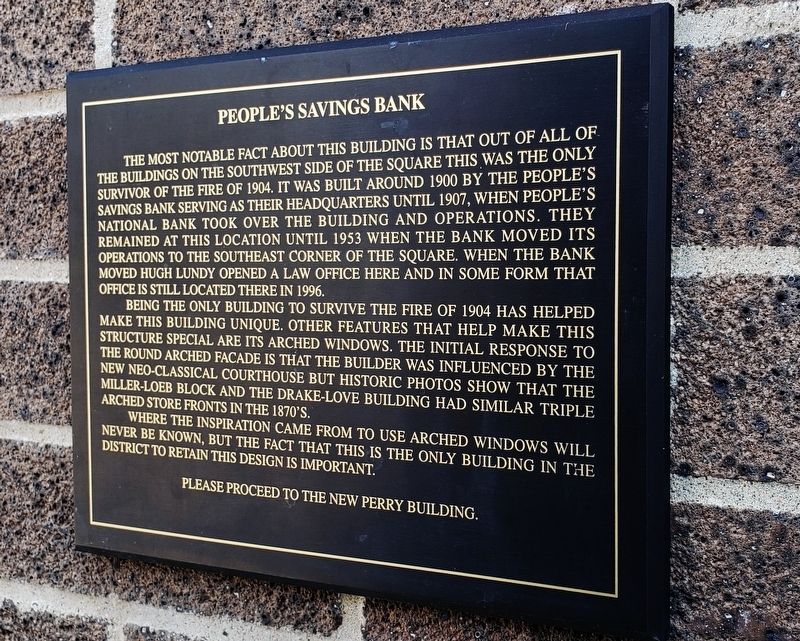 People's Savings Bank Marker image. Click for full size.
