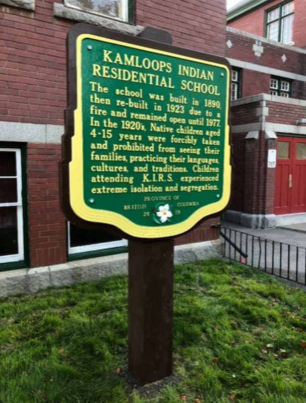 Kamloops Indian Residential School Marker image. Click for full size.