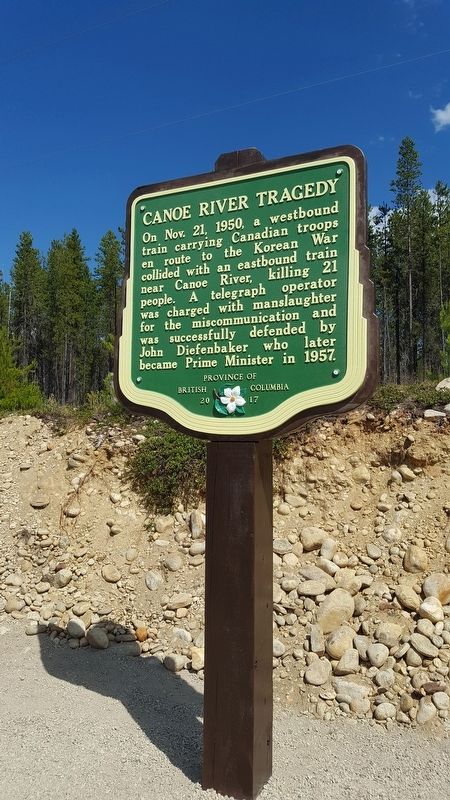 Canoe River Tragedy Marker image, Touch for more information