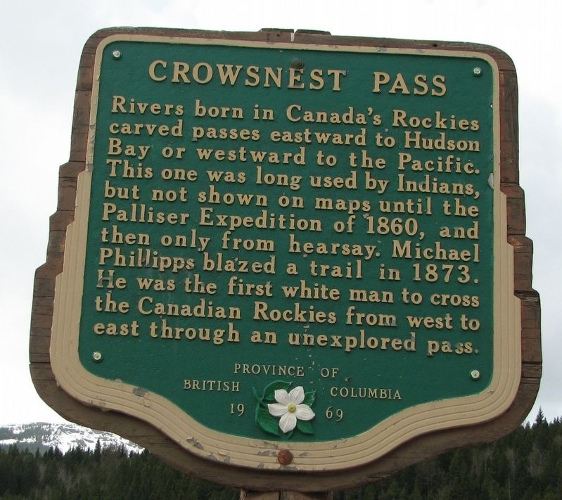 Crowsnest Pass Marker image. Click for full size.