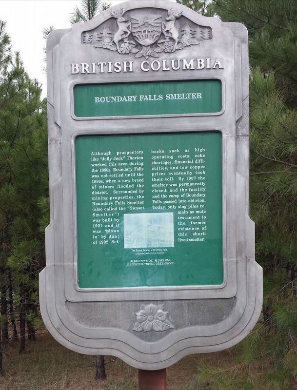 Boundary Falls Smelter Marker image. Click for full size.