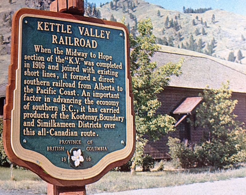 Kettle Valley Railroad Marker image. Click for full size.