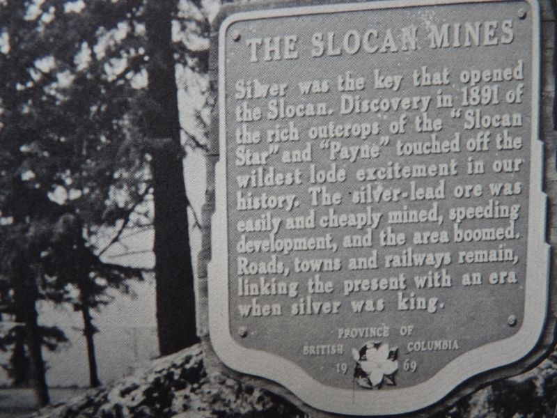 The Slocan Mines Marker image. Click for full size.
