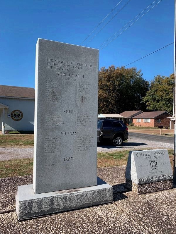 This Monument is Dedicated to Those Who Served Our Country Marker image. Click for full size.