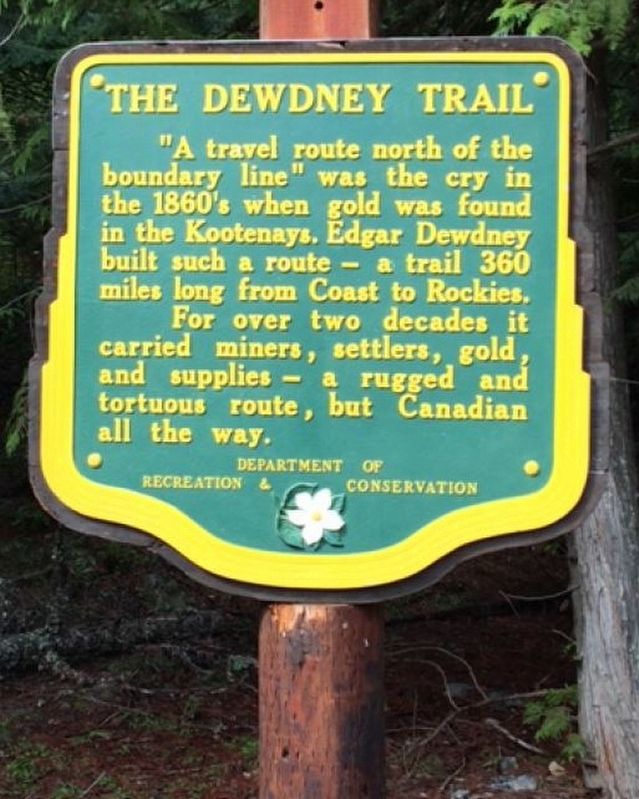 The Dewdney Trail Marker image. Click for full size.