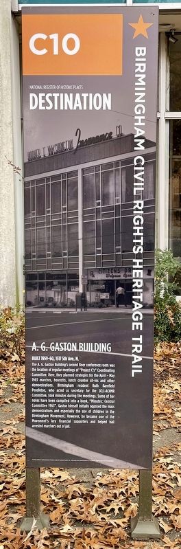A. G. Gaston Building Marker image. Click for full size.