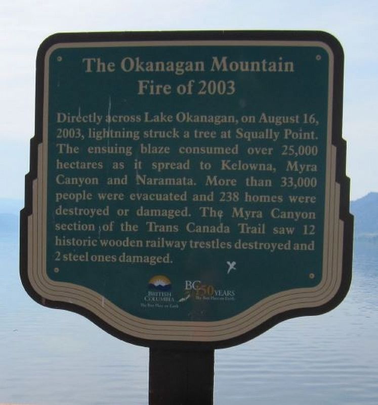 The Okanagan Mountain Fire of 2003 Marker image. Click for full size.