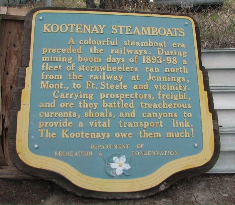 Kootenay Steamboats Marker image. Click for full size.