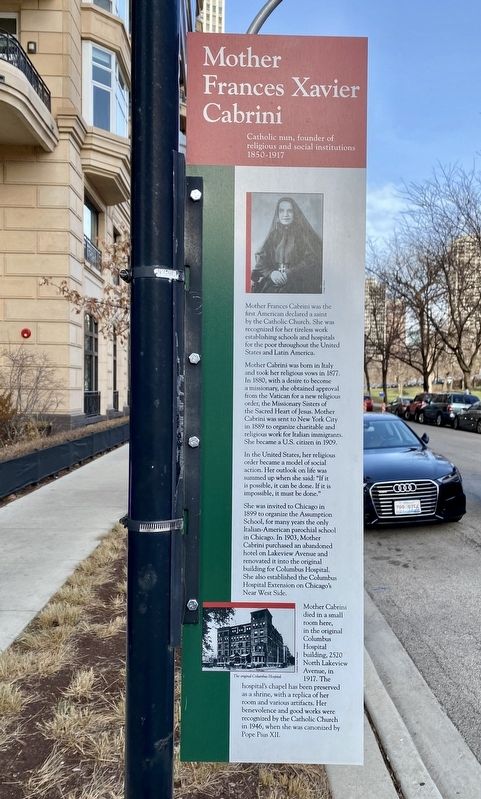 Mother Frances Xavier Cabrini Marker image. Click for full size.