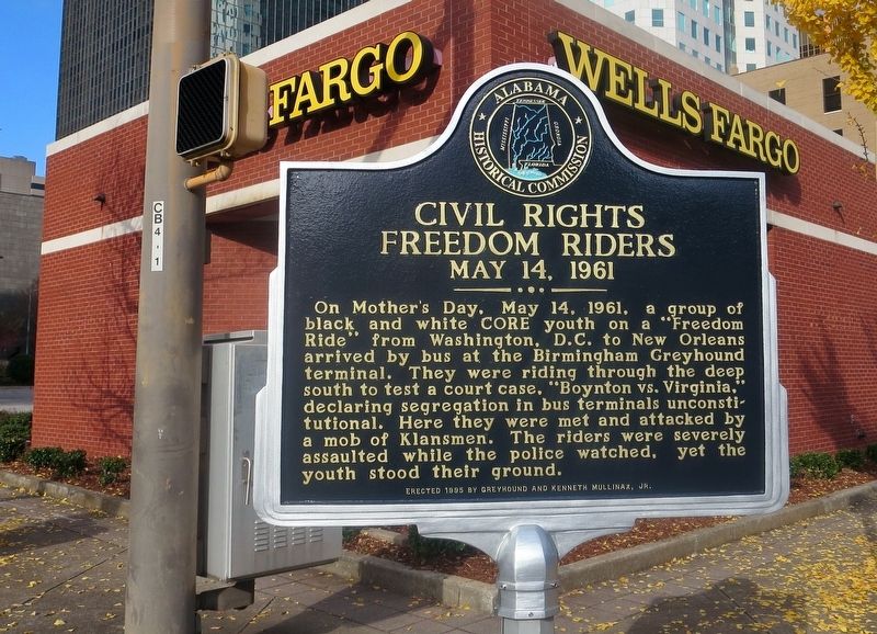 Nearby marker about the Freedom Riders and the bus station. image. Click for full size.