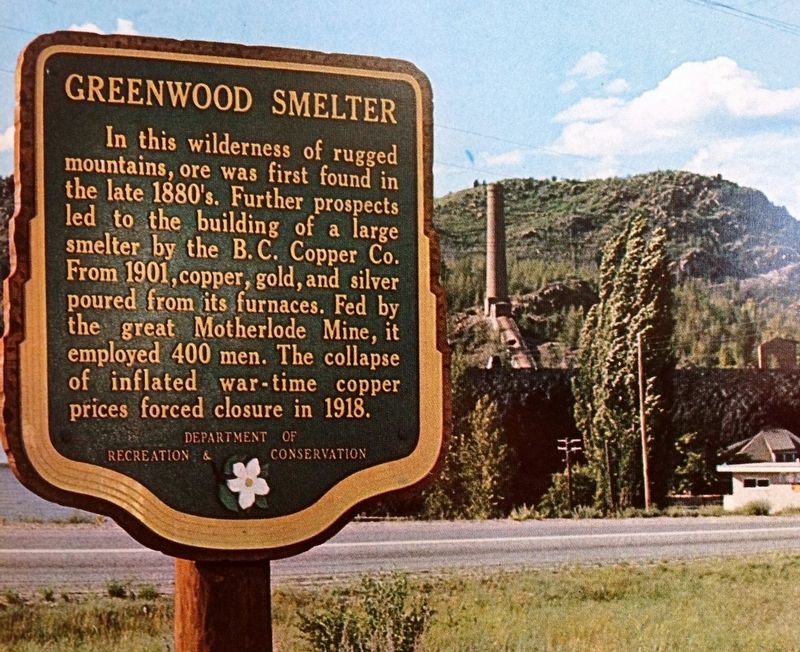 Greenwood Smelter Marker image. Click for full size.