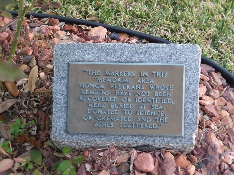 The Markers In This Memorial Area Marker image. Click for full size.