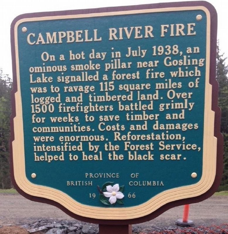 Campbell River Fire Marker image. Click for full size.