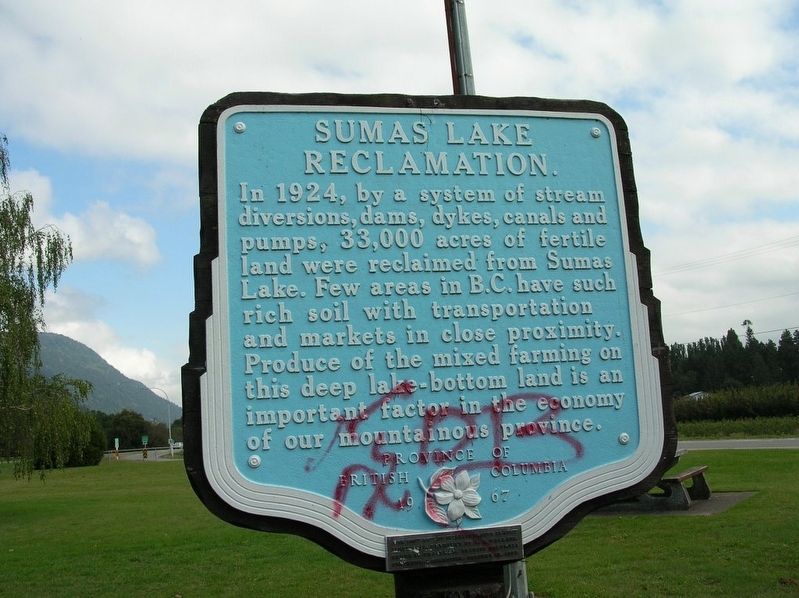 Sumas Lake Reclamation Marker image. Click for full size.
