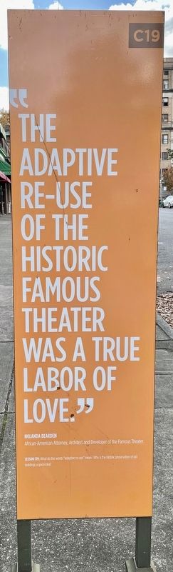 Famous Theatre Marker image. Click for full size.