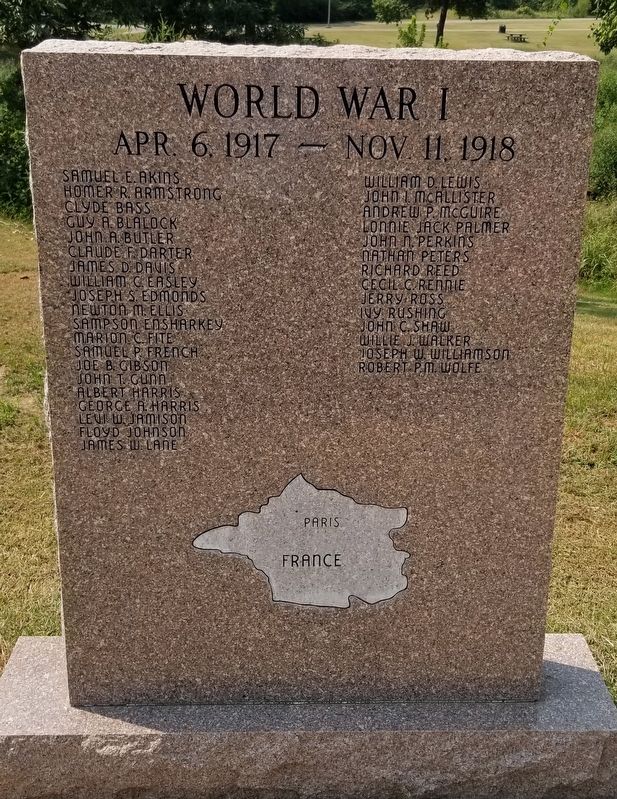 Lest We Forget - World War I Marker image. Click for full size.