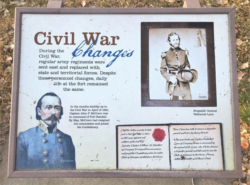 Civil War Changes Marker image. Click for full size.