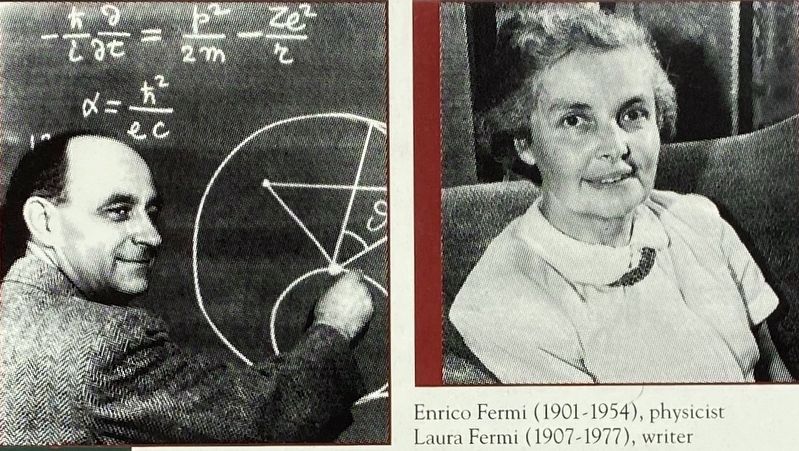 Marker inset: Enrico and Laura Fermi image. Click for full size.
