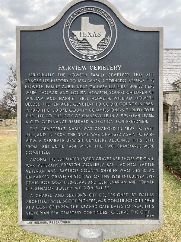 Fairview Cemetery Marker image. Click for full size.